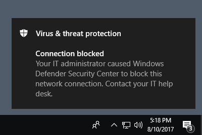 Network protection windows defender