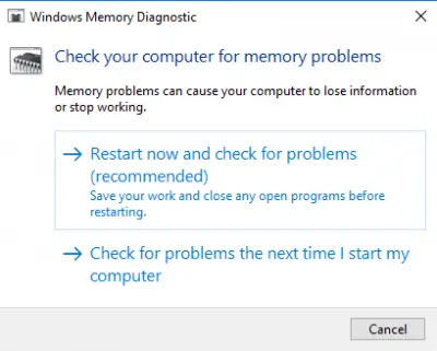 Windows Memory Diagnostics