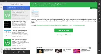 RSS Reader Windows