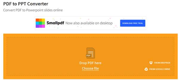 Smallpdf Convert PDF to PPT