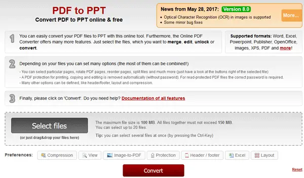 Online PDF to PPT