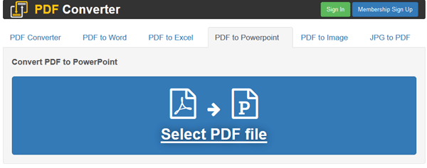 Convert PDF to PPT online