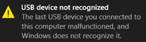 USB-C not working or recognized