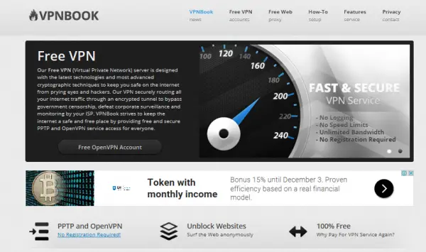 VPNBook Free VPN Server