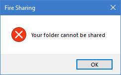 Your folder cannot be shared 1
