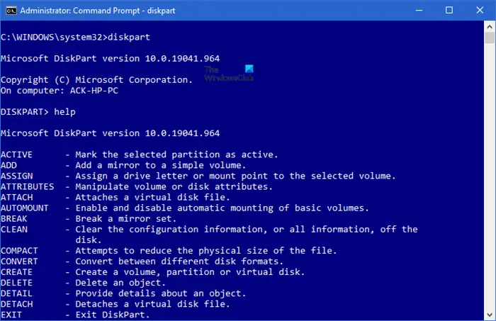 Use DISKPART and FSUTIL command line tools for disk management