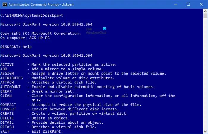 How to Diskpart Erase/Clean a Drive Through the Command Prompt