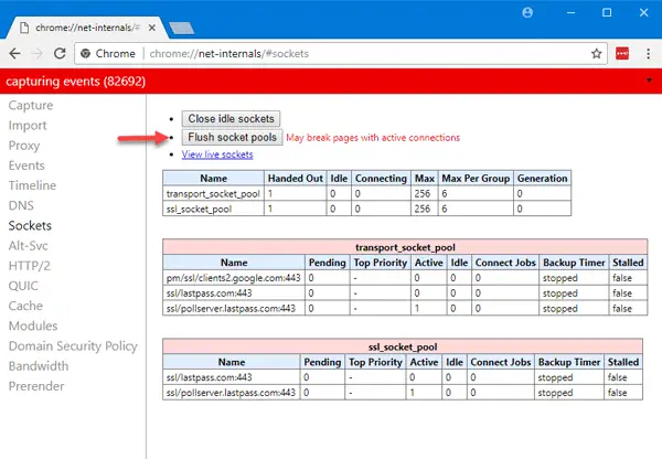 ERR_SPDY_PROTOCOL_ERROR error in Google Chrome