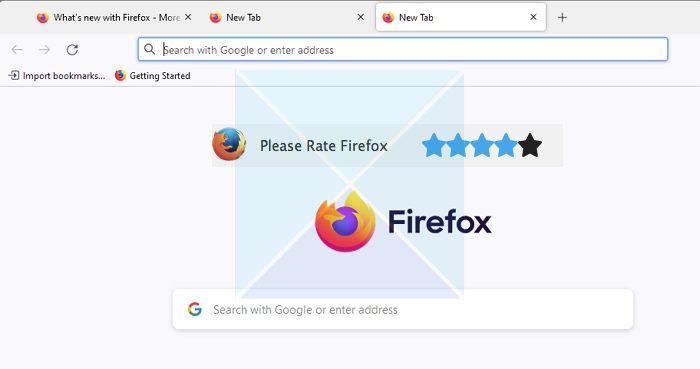 Please Rate Firefox Prompt
