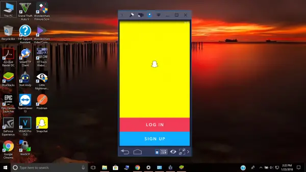Snapchat not working on BlueStacks Emulator