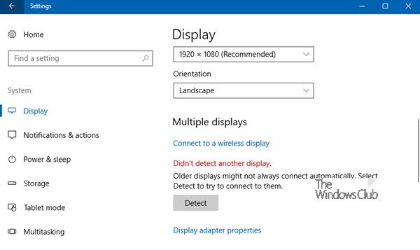 Manually detect Display-10