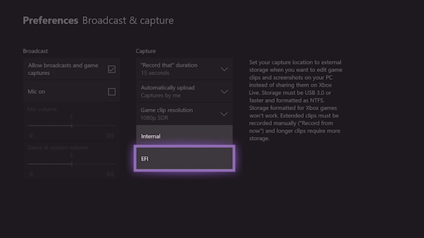 s an inbuilt game capture application which tin forcefulness out tape few minutes of your gameplay Enable 1080p Game DVR Recording together with Save To External Drive on Xbox One