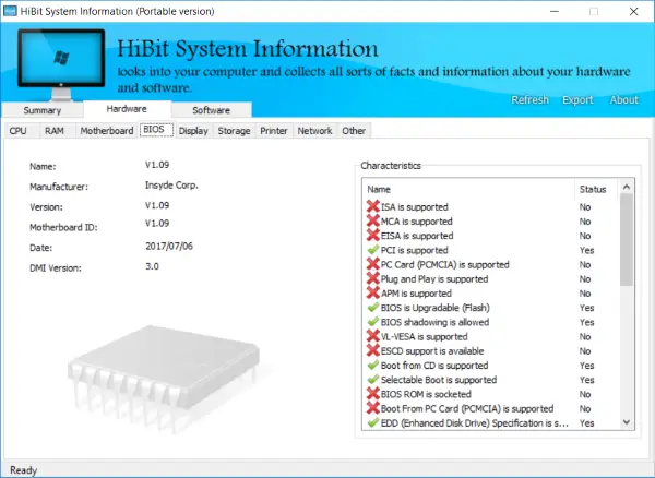 HiBit System Information for Windows