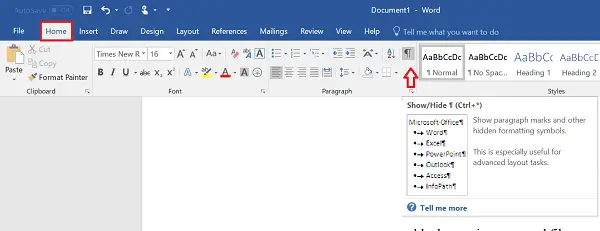 Delete a blank page in Word