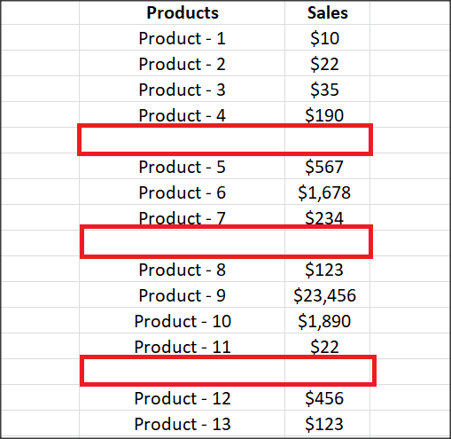 calculate sporadic totals in excel