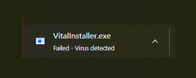 virus detected dowload failed