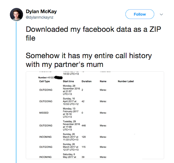 how to delete facebook call history in mobile