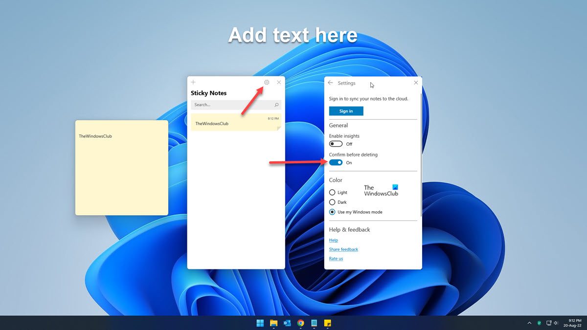 Notes windows 11