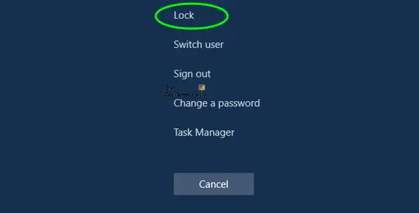 How to lock Windows 10