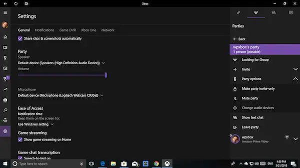 How To Start An Xbox Live Party On A Windows 10 Pc Using The Xbox Game Bar Windows Central