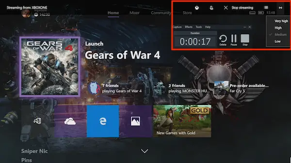 Record Xbox One Gameplays Videos with Audio