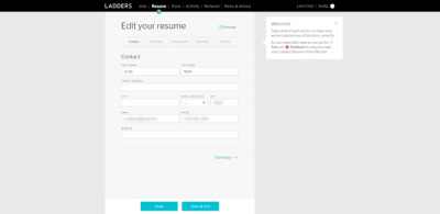 CV maker or a Resume builder