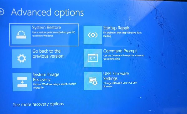 UEFI Firmware Settings in Windows 10