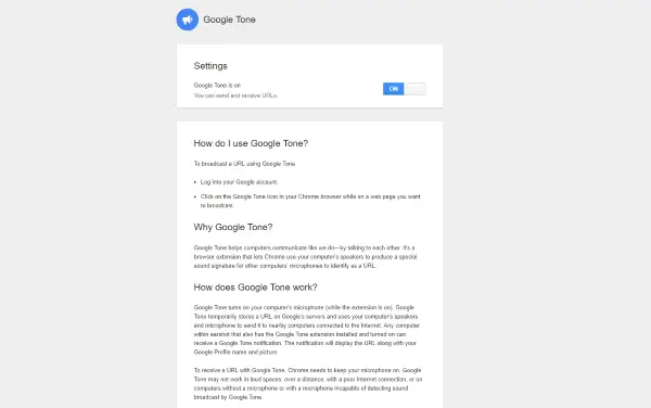 Google Tone for Chrome browser