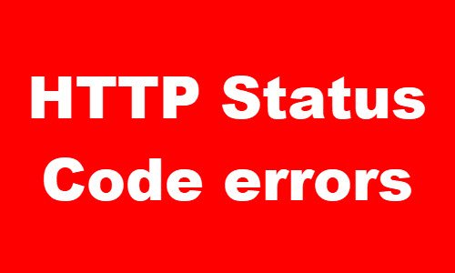 HTTP Status Code errors