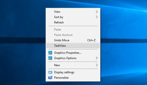 Add TaskView to Context Menu