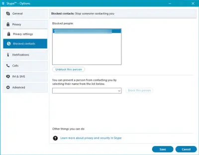How to Block or Unblock someone on Skype