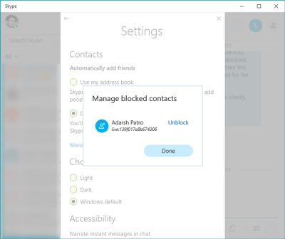 How to Block or Unblock someone on Skype - 16