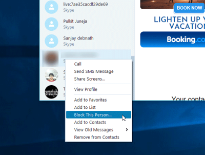 How to Block or Unblock someone on Skype