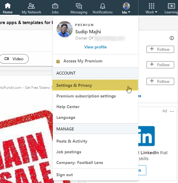 How to download profile data from LinkedIn