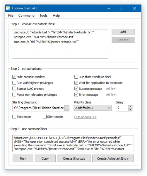 How to run a batch file without launching a command window? - Super User