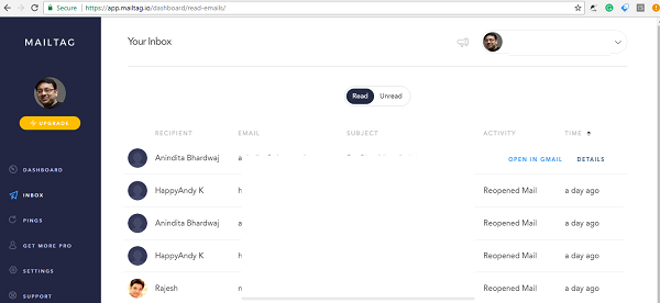 in addition to it leaves the sender alongside consummate confusion if the mortal has genuinely read or non MailTag for Gmail offers e-mail tracking, scheduling, in addition to machine follow-up