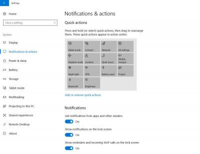 Windows 10 default settings