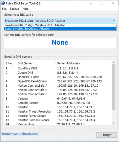 Free DNS changer software