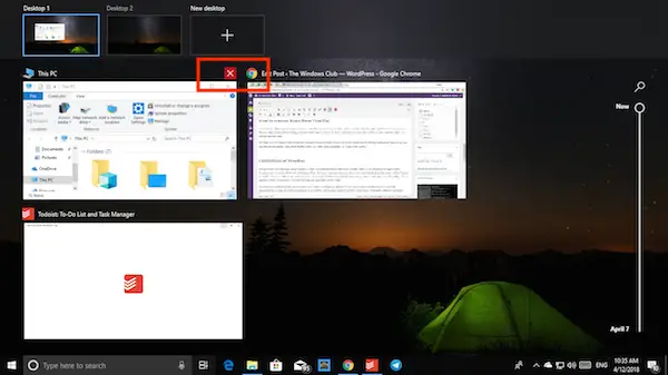 Remove Apps from Windows 10 Timeline
