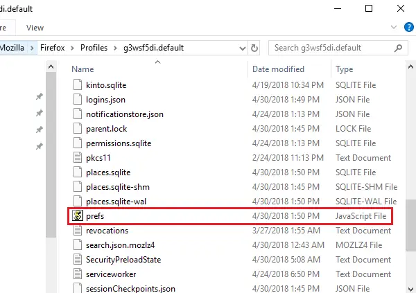 Reset Firefox settings by deleting profile