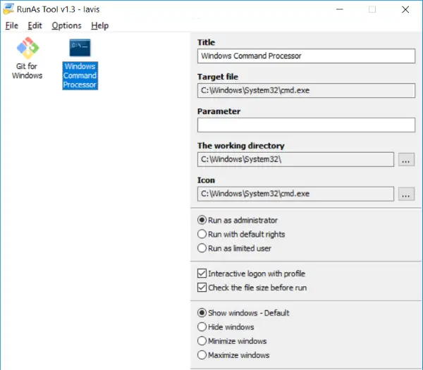 Run Program as Administrator without password