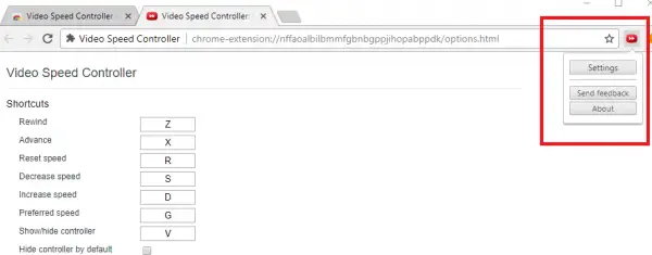 Video Speed Controller Extension Chrome
