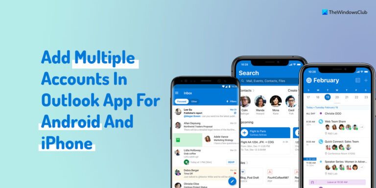 multiple outlook email accounts on iphone