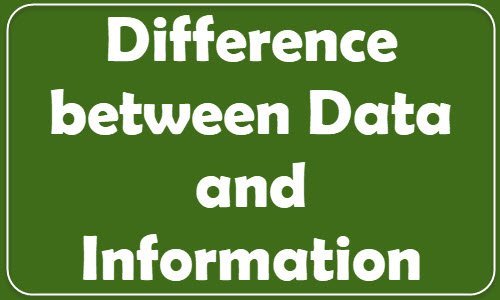 difference between Data and Information