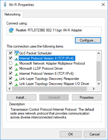 Change DNS of Adapter in Windows 10