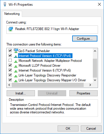 TCP IP v4 Properties