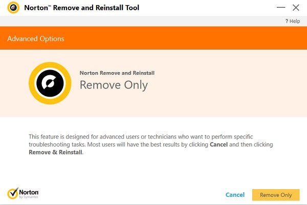 Norton-Tool Zum Entfernen Und Neuinstallieren