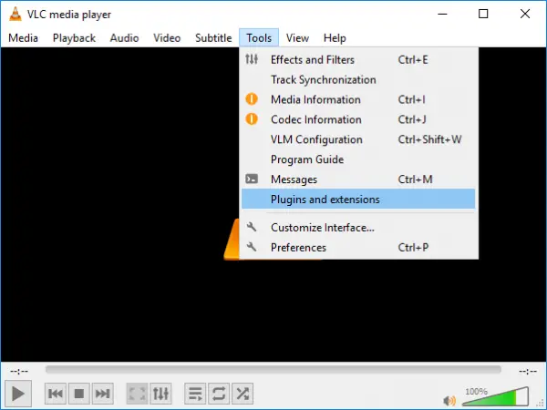 add Plugins & Extensions on VLC
