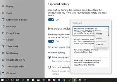 windows 11 clipboard history turn off