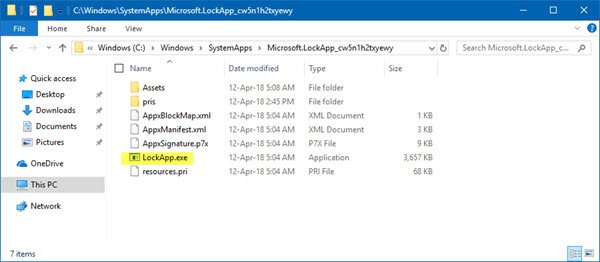 What is LockApp.exe on Windows 11/10?